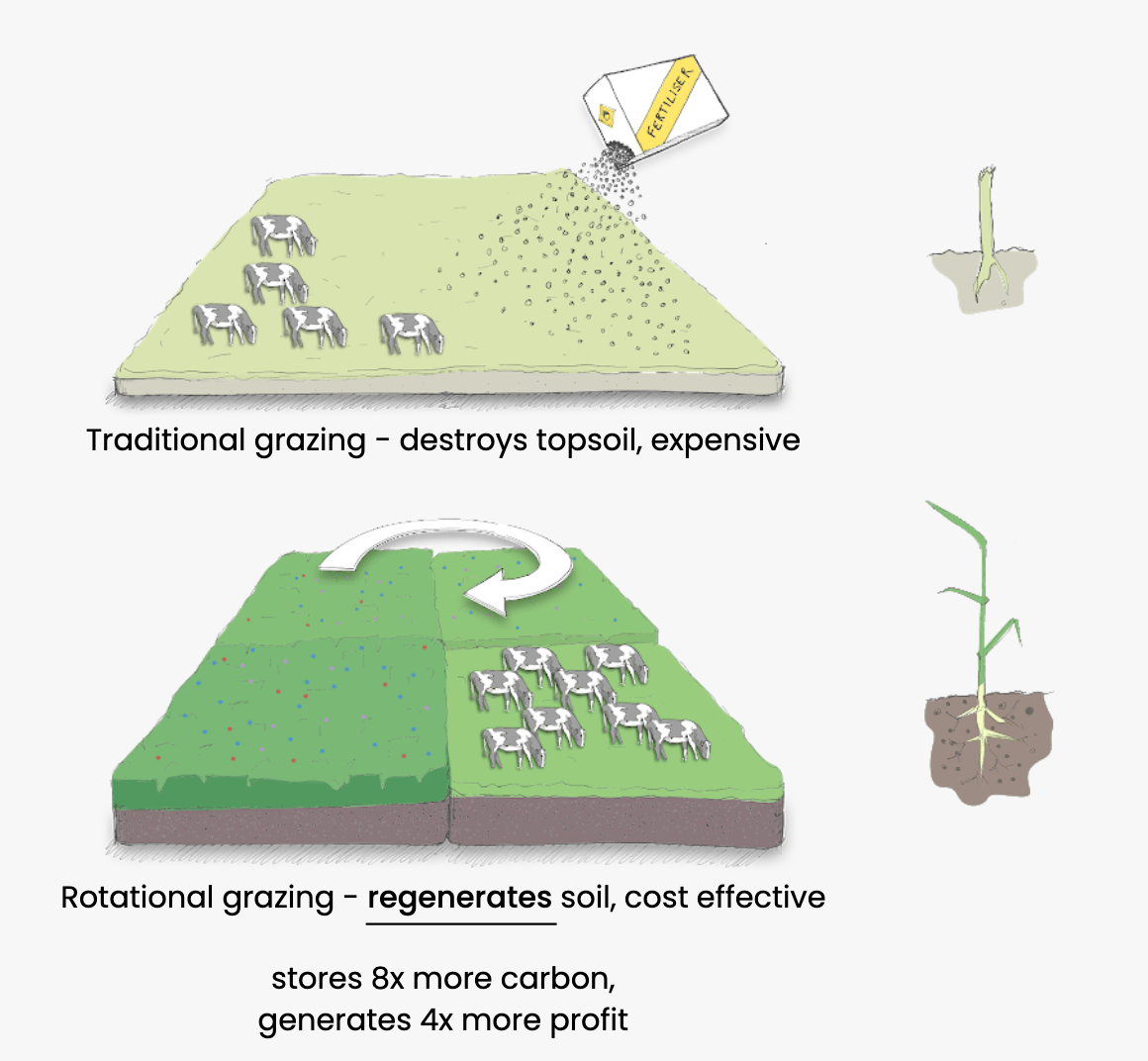 Picture showing rotational grazing