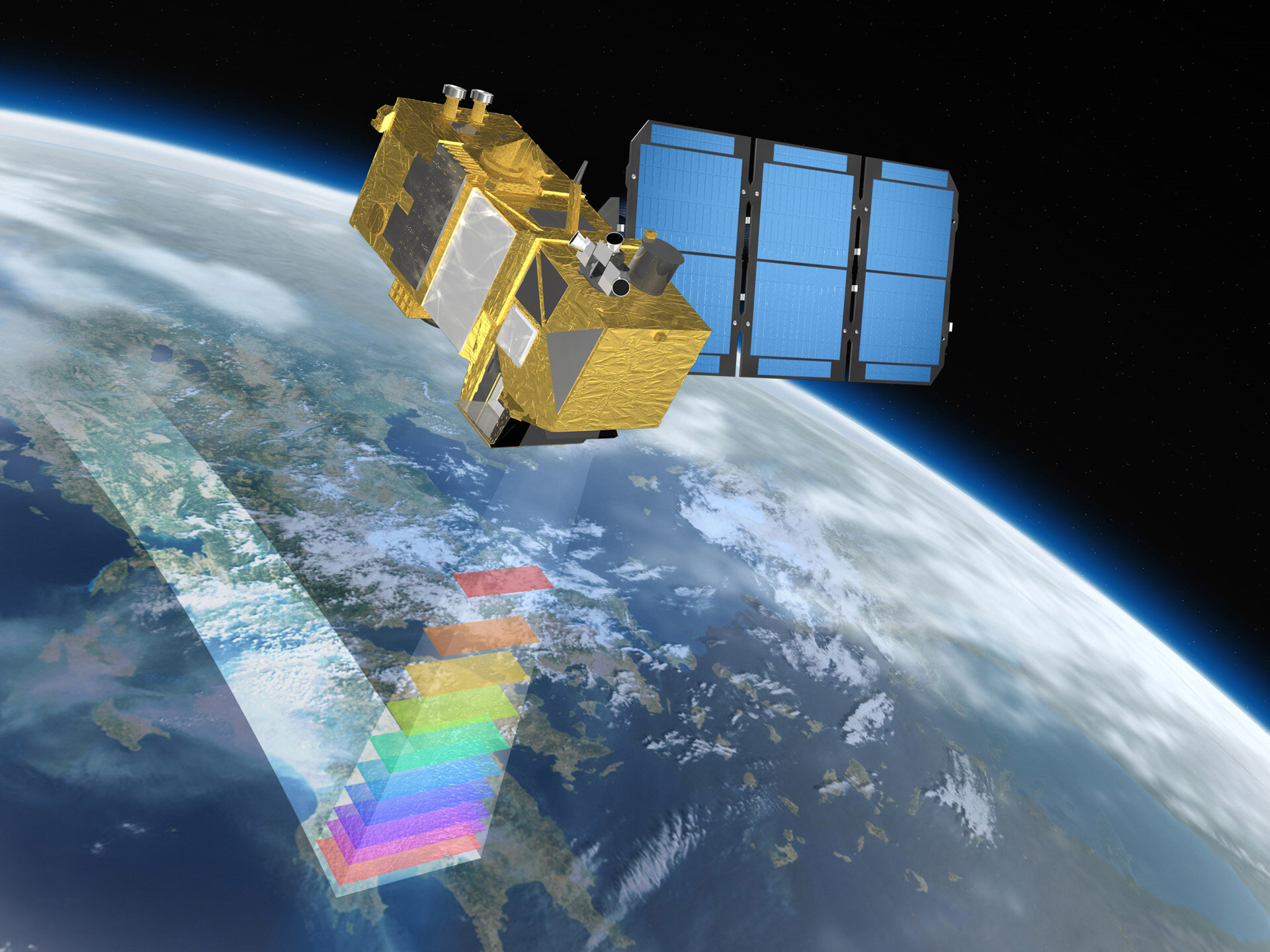 Picture showing the Sentinel-2 satellites